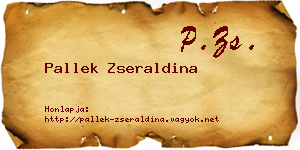 Pallek Zseraldina névjegykártya